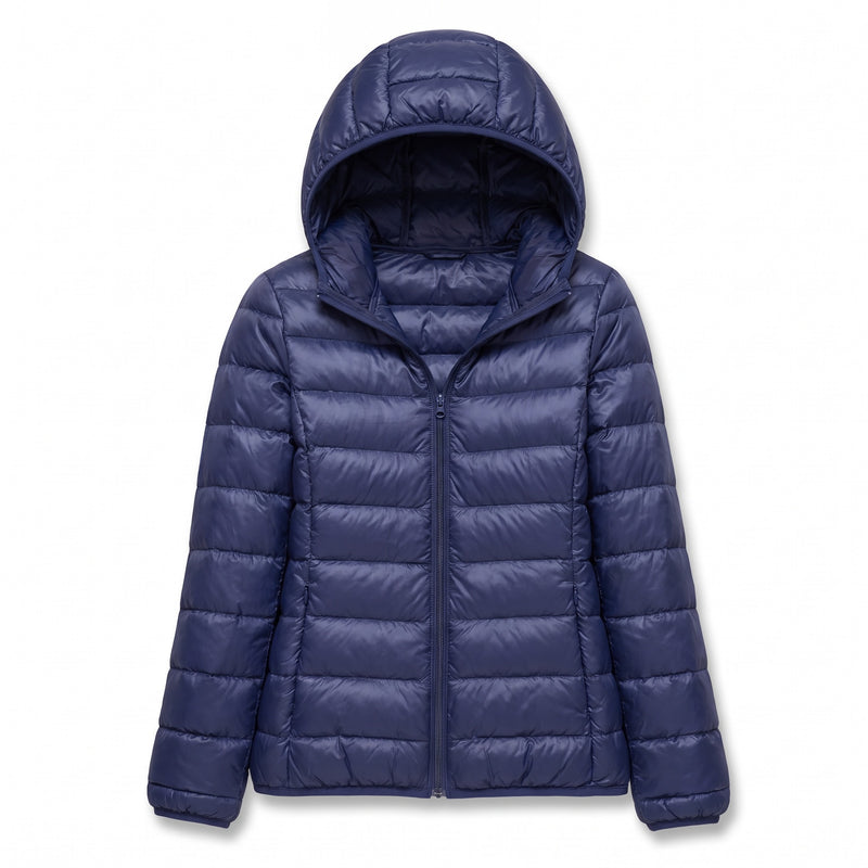 Women's Packable Down Jacket Lightweight Hooded Puffer Coat, product photo 6