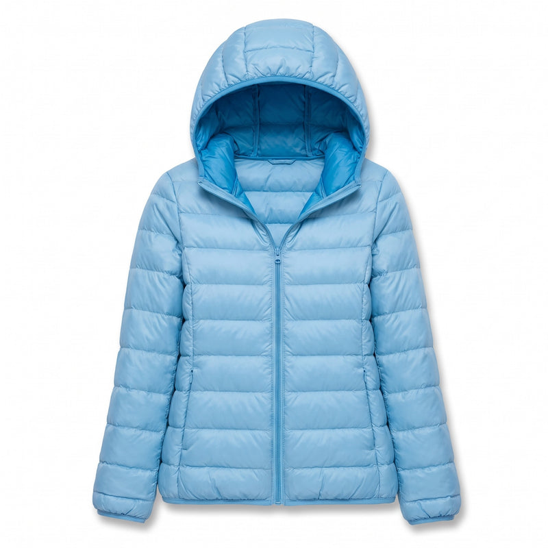 Women's Packable Down Jacket Lightweight Hooded Puffer Coat, product photo 7