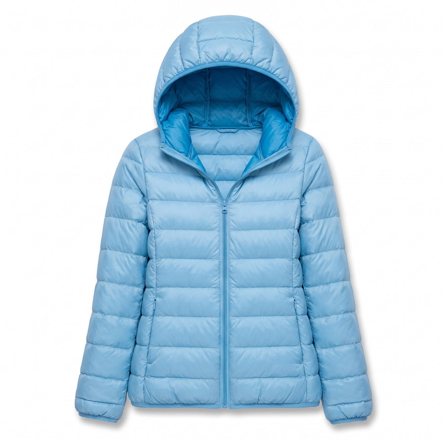 Women's Packable Down Jacket Lightweight Hooded Puffer Coat, product photo 7