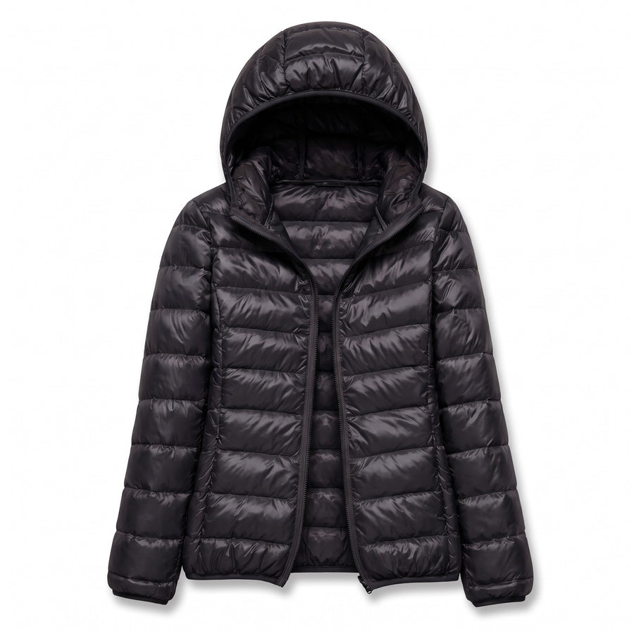 Women's Packable Down Jacket Lightweight Hooded Puffer Coat, product photo 8