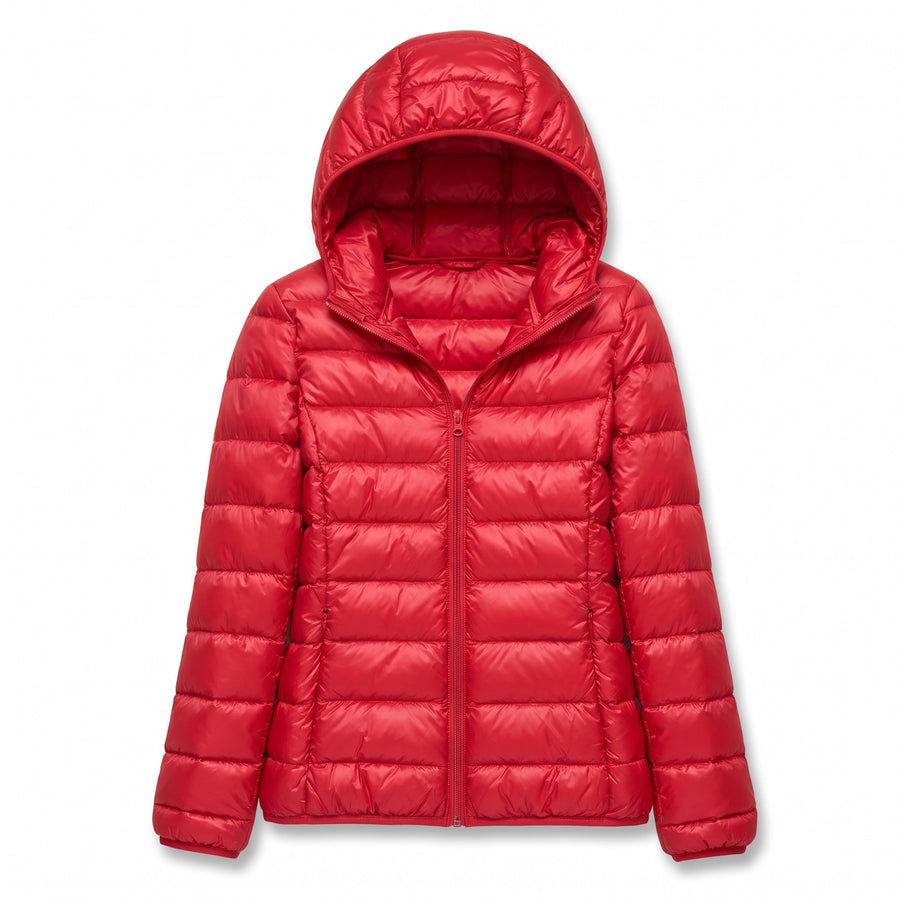 Women's Packable Down Jacket Lightweight Hooded Puffer Coat, product photo 11