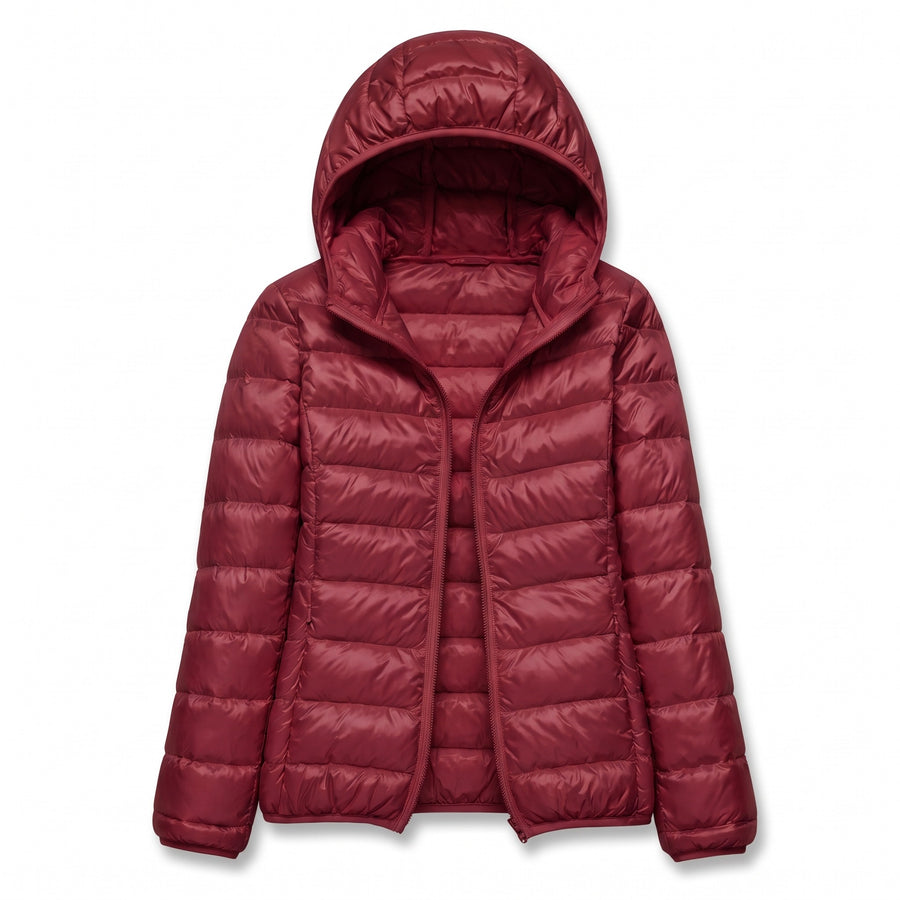 Women's Packable Down Jacket Lightweight Hooded Puffer Coat, product photo 12