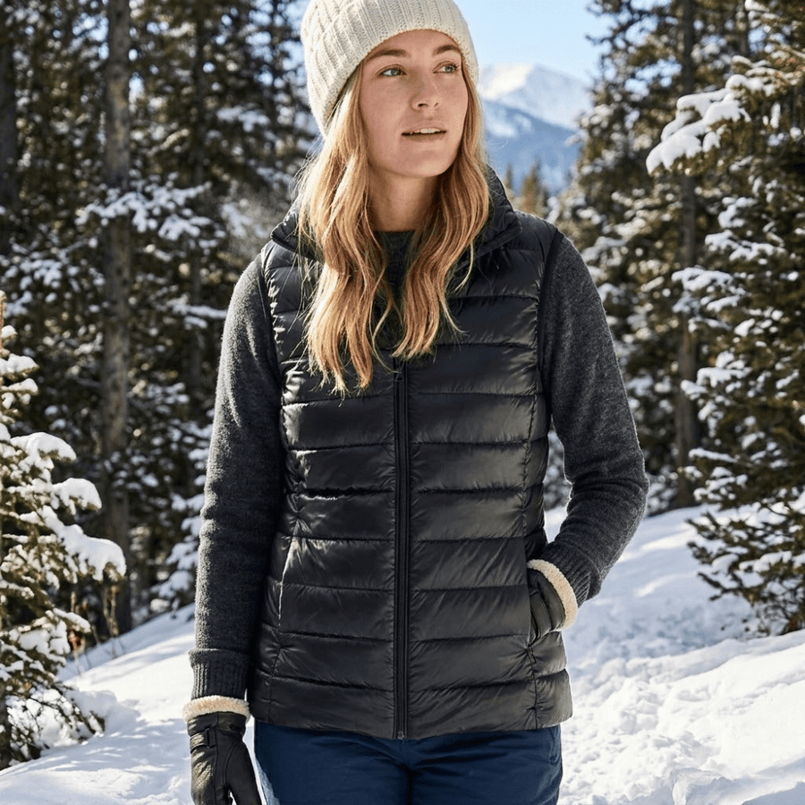 Women's Packable Down Vest Lightweight Warm Outdoor Layer – product view 5 | Great Lakes Outdoor