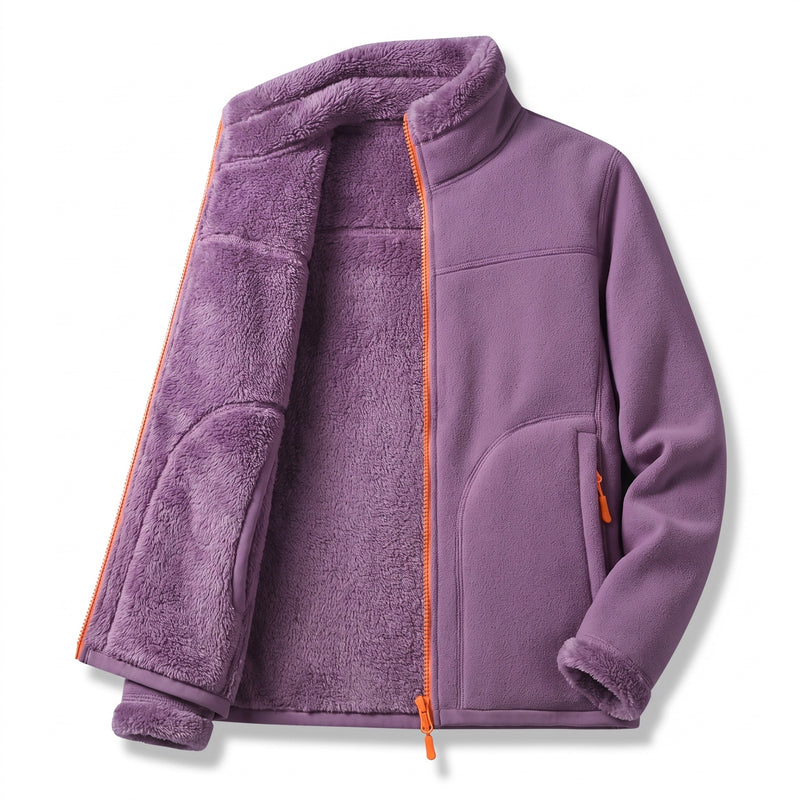 Women's Reversible Winter Coat Thickened Fluffy Warm Casual Jacket, product photo 6