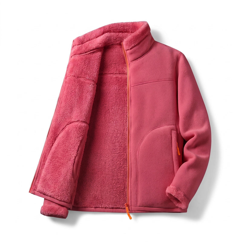 Women's Reversible Winter Coat Thickened Fluffy Warm Casual Jacket, product photo 7