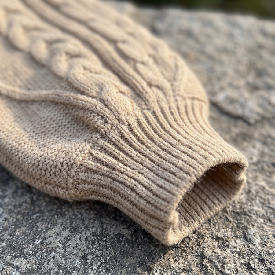 Women's Textured Knit Sweater Lantern Sleeve Crew Neck Acrylic Top, product photo 4