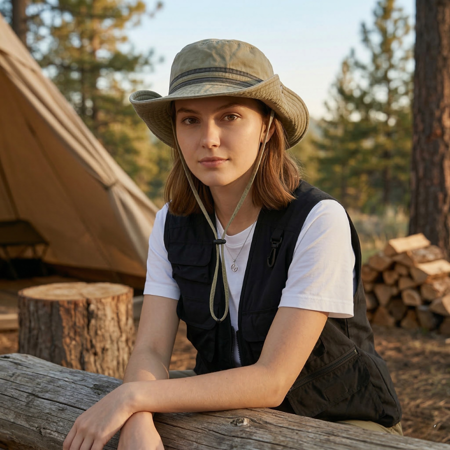 Women's UPF Sun Hat Breathable Packable Wide Brim Cap – product view 2 | Great Lakes Outdoor