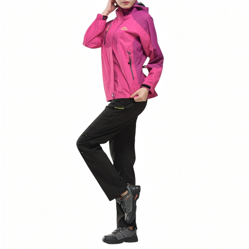 Women's Waterproof Hiking Jacket Breathable Windproof Outdoor Shell – product view 14 | Great Lakes Outdoor