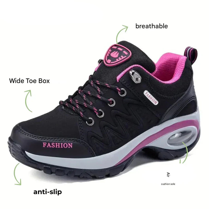 Women’s Waterproof Hiking Shoes Wide Fit Supportive Outdoor Walking Shoes – product view 2 | Great Lakes Outdoor