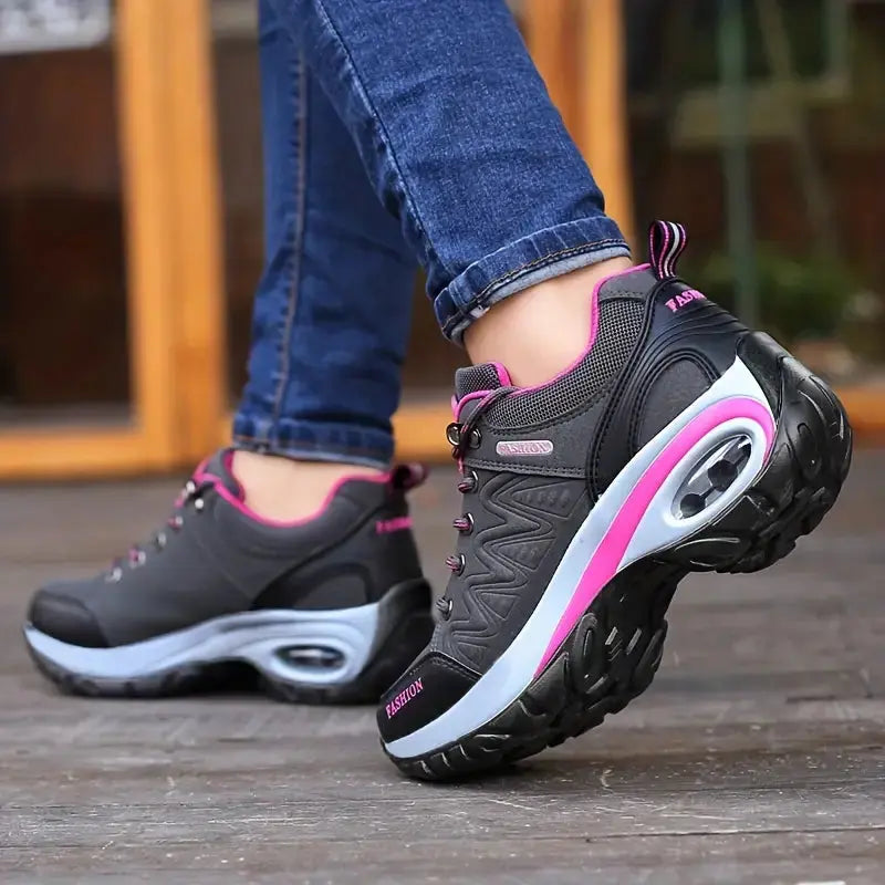 Women’s Waterproof Hiking Shoes Wide Fit Supportive Outdoor Walking Shoes – product view 6 | Great Lakes Outdoor