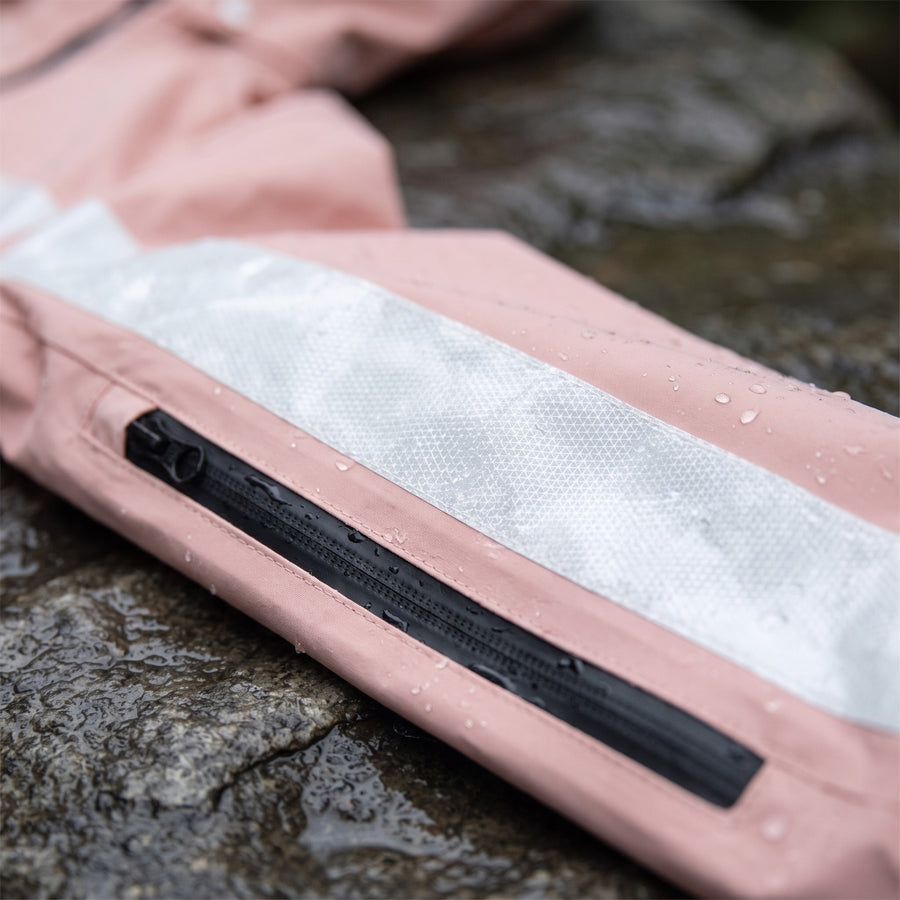 Women's Waterproof Rain Suit Breathable Reflective Hooded Jacket Pants, product photo 4