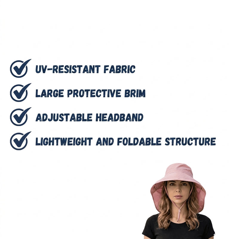 Women's Wide Brim Sun Hat Breathable UV Protection Outdoor Cap – product view 3 | Great Lakes Outdoor