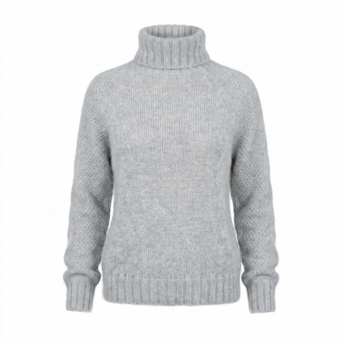 Women's Wool Blend Pullover High Neck Long Sleeve Knit Sweater, product photo 1
