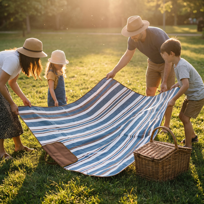 XL Picnic Blanket Waterproof Sand Free Foldable Beach Camping Mat, product photo 3