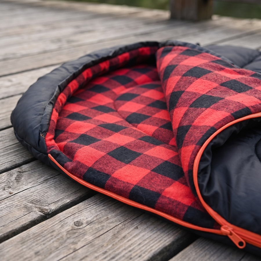 XXL Flannel Lined Sleeping Bag Rated 32F Four Season Envelope, product photo 4