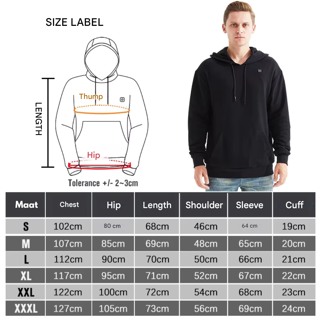 Heated Hoodie USB Rechargeable Waterproof Winter Outdoor Jacket