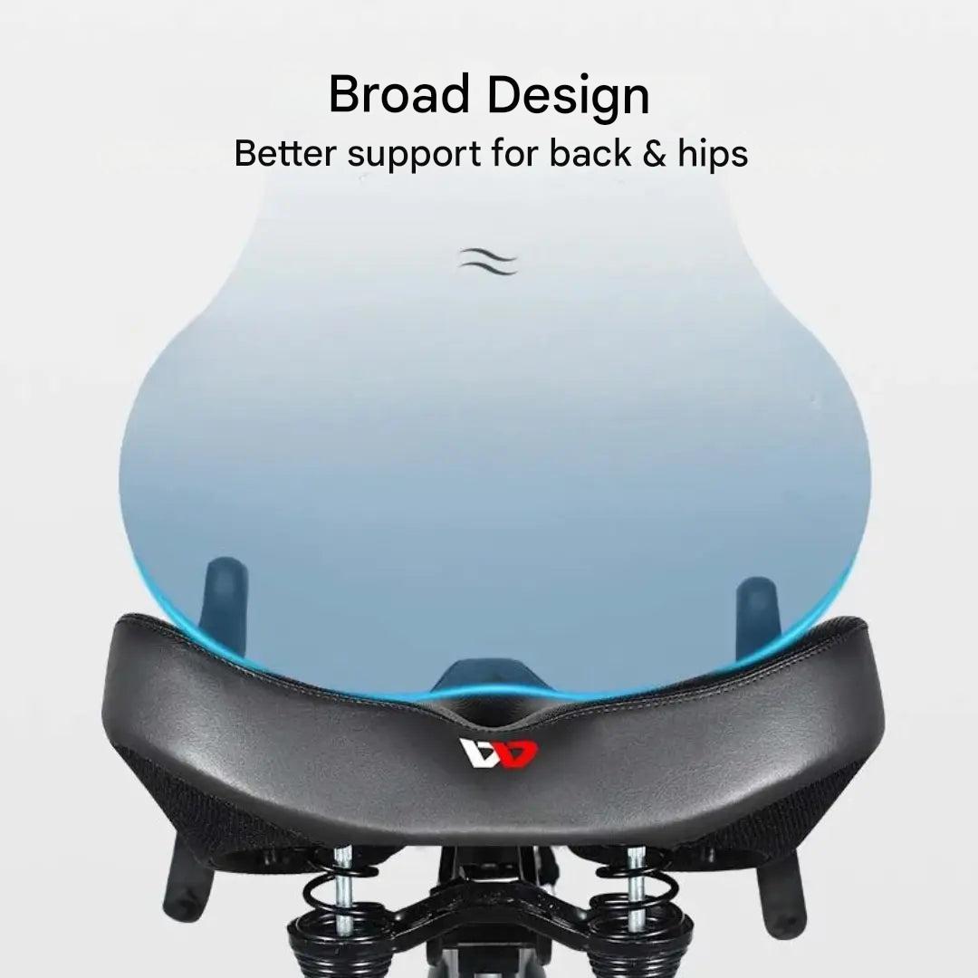 Ergonomic Bike Saddle Wide Comfortable Shock Absorbing Seat