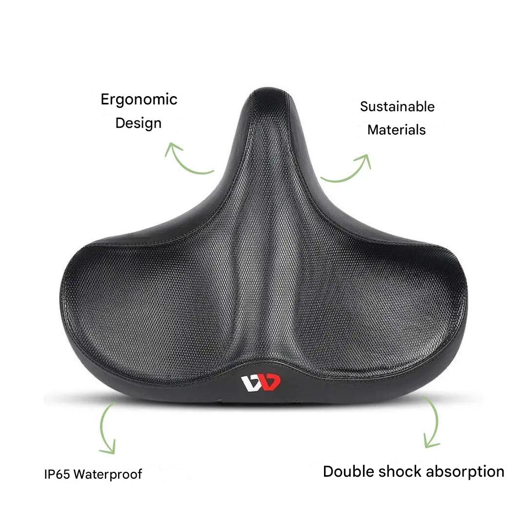 Ergonomic Bike Saddle Wide Comfortable Shock Absorbing Seat