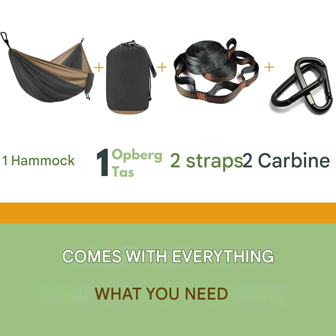 Camping Hammock XXL Lightweight Parachute Fabric Portable Outdoor Hammock