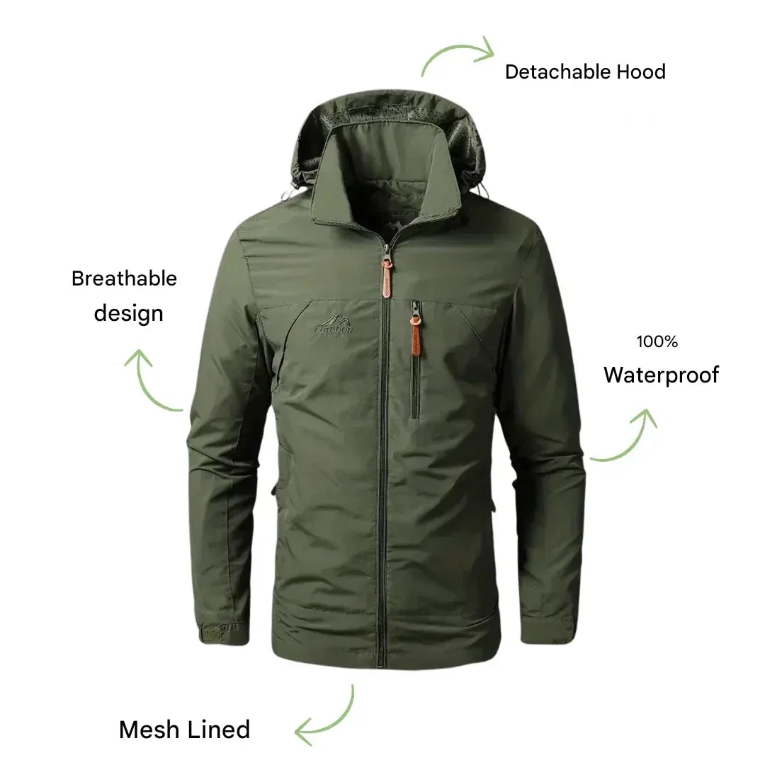 Men’s Waterproof Windproof Jacket Breathable Outdoor Spring Coat